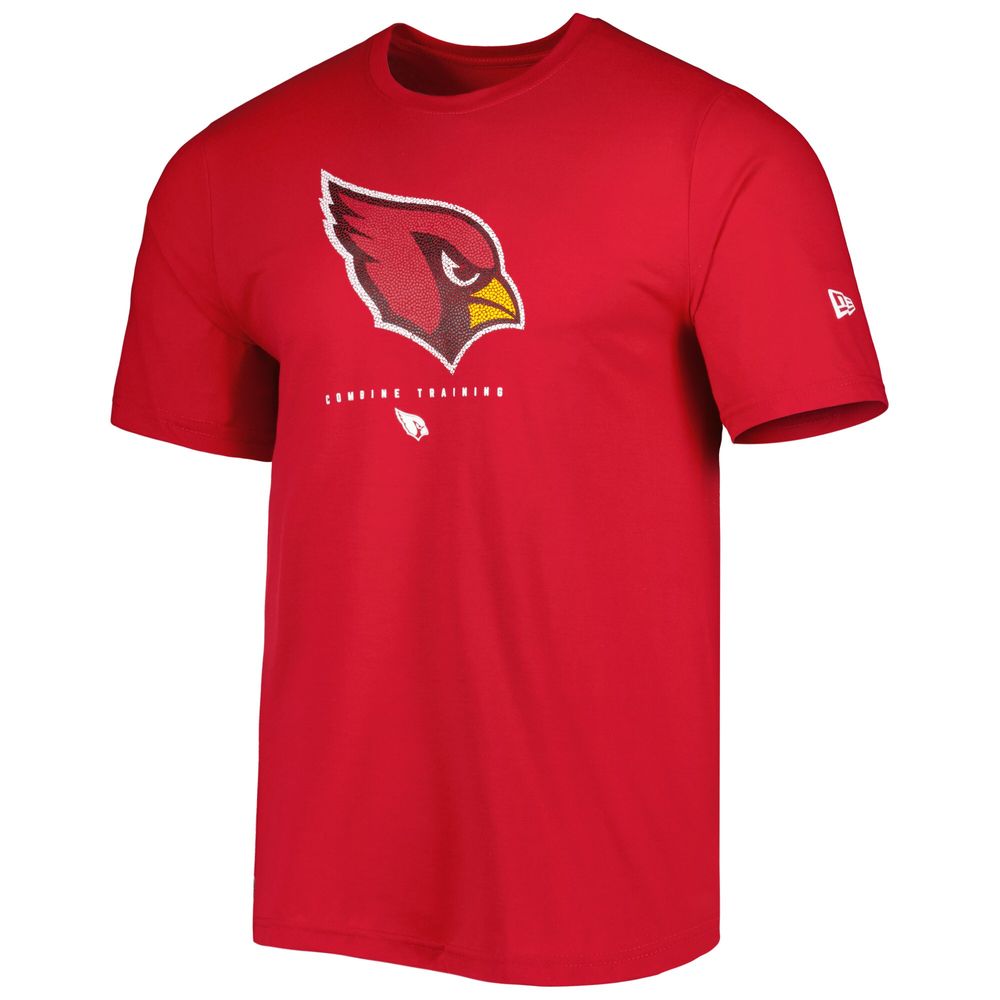 Men's New Era Cardinal Arizona Cardinals Combine Authentic Ball Logo T-Shirt