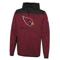 Men's New Era Cardinal Arizona Cardinals Combine Authentic Hard Hitter Pullover Hoodie