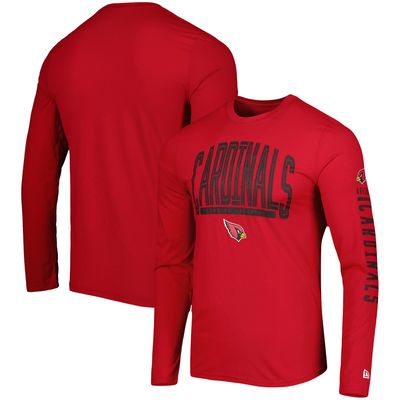 Men's New Era Cardinal Arizona Cardinals Combine Authentic Home Stadium Long Sleeve T-Shirt