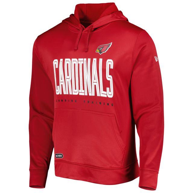 Sweat à capuche pour homme New Era Cardinal Arizona Cardinals Combine Authentic Huddle Up