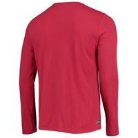 Men's New Era Cardinal Arizona Cardinals Combine Authentic Split Line Long Sleeve T-Shirt