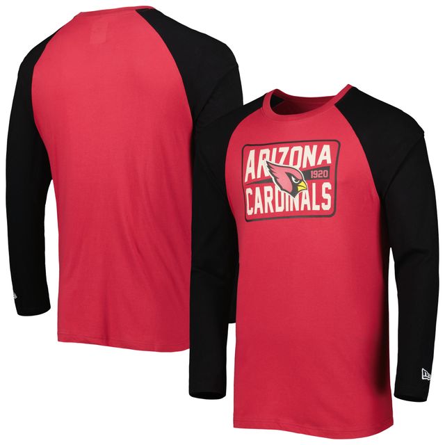 T-shirt à manches longues raglan pour homme Cardinal Arizona Cardinals New Era