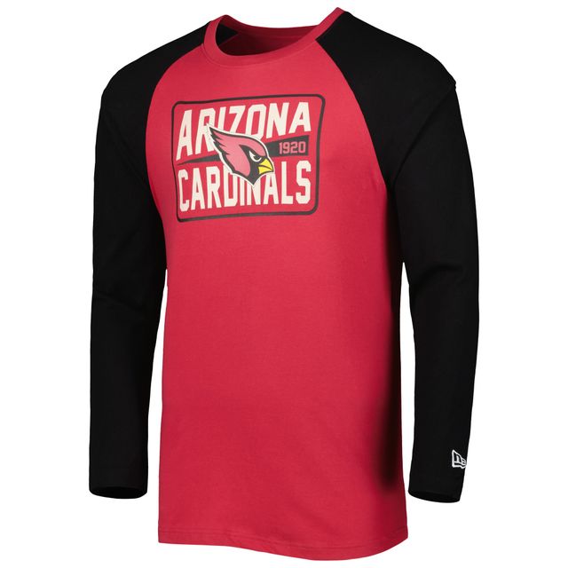 T-shirt à manches longues raglan pour homme Cardinal Arizona Cardinals New Era