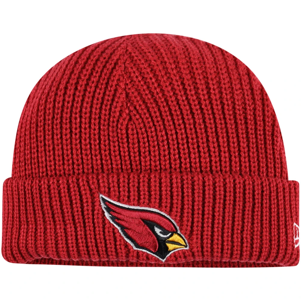 Bonnet en tricot à revers Fisherman Skully pour homme Cardinal Arizona Cardinals New Era