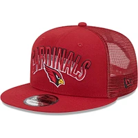 Men's New Era Cardinal Arizona Cardinals  Grade Trucker 9FIFTY Snapback Hat