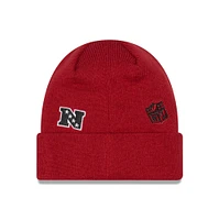 Casquette en tricot à revers pour homme Cardinal Arizona Cardinals Identity de New Era - Bonnet