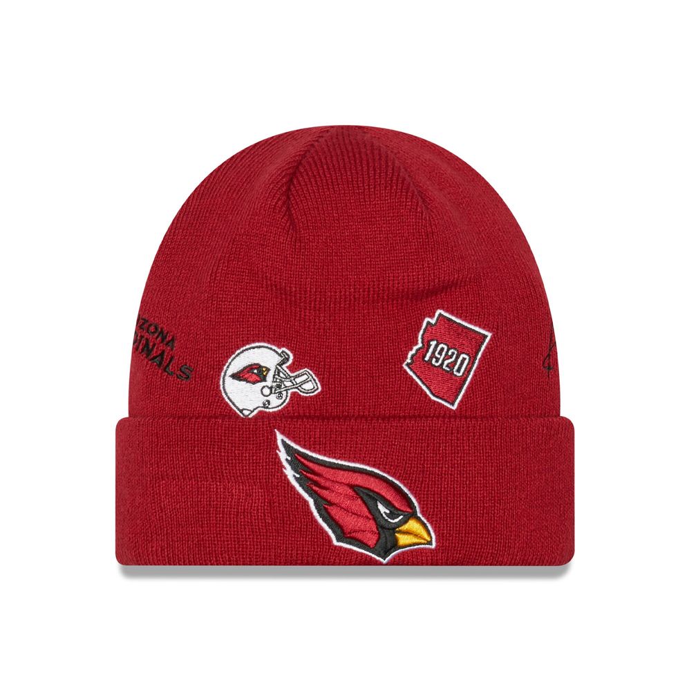 Men's New Era Cardinal Arizona Cardinals Identity Cuffed Knit - Hat