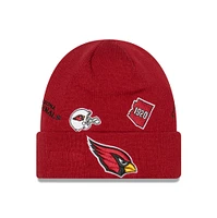 Casquette en tricot à revers pour homme Cardinal Arizona Cardinals Identity de New Era - Bonnet