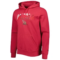 Men's New Era Cardinal Arizona Cardinals Ink Dye Pullover Hoodie