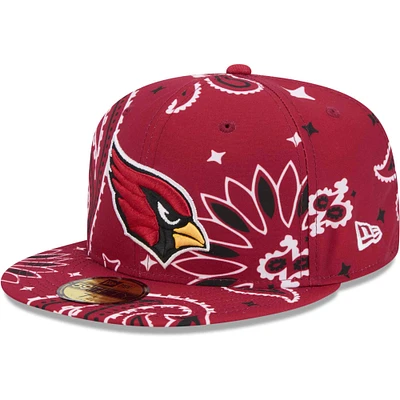 Men's New Era Cardinal Arizona Cardinals Paisley 59FIFTY Fitted Hat