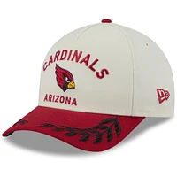 Men's New Era Cream/Cardinal Arizona Cardinals 2025 NFL Draft 9FORTY A-Frame M-Crown Adjustable Hat