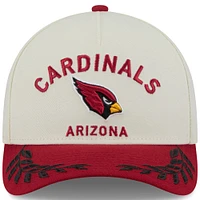 Men's New Era Cream/Cardinal Arizona Cardinals 2025 NFL Draft 9FORTY A-Frame M-Crown Adjustable Hat