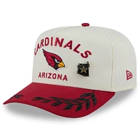 Men's New Era Cream/Cardinal Arizona Cardinals 2025 NFL Draft A-Frame 59FIFTY Fitted Hat