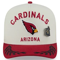 Men's New Era Cream/Cardinal Arizona Cardinals 2025 NFL Draft A-Frame 59FIFTY Fitted Hat