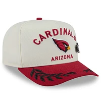 Men's New Era Cream/Cardinal Arizona Cardinals 2025 NFL Draft A-Frame 59FIFTY Fitted Hat