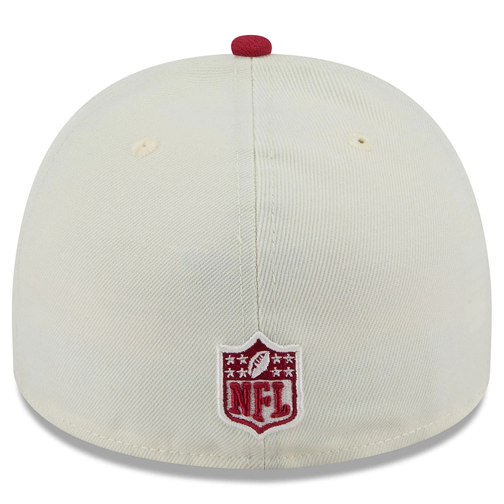 Men's New Era Cream/Cardinal Arizona Cardinals 2025 NFL Draft A-Frame 59FIFTY Fitted Hat