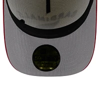 Men's New Era Cream/Cardinal Arizona Cardinals 2025 NFL Draft A-Frame 59FIFTY Fitted Hat
