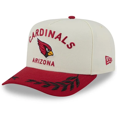 Men's New Era  Cream/Cardinal Arizona Cardinals 2025 NFL Draft A-Frame 9FIFTY Snapback Hat