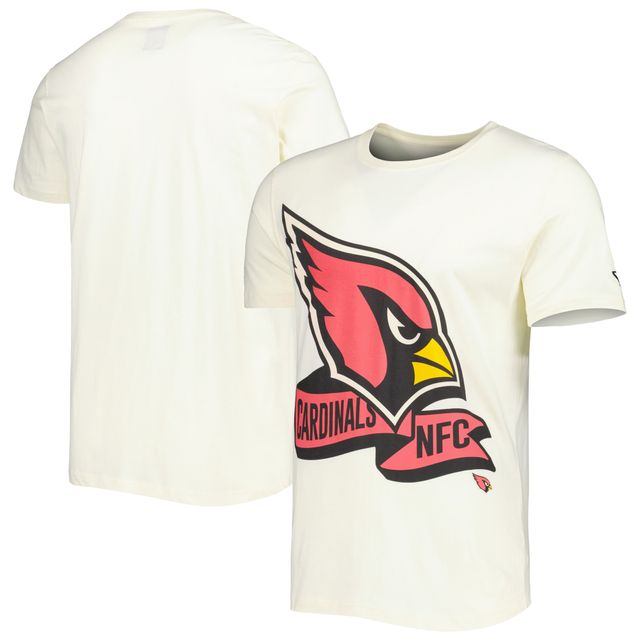 T-shirt New Era crème pour homme Arizona Cardinals Sideline Chrome