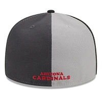 Casquette ajustée 59FIFTY Sideline des Cardinals de l'Arizona 2023 New Era pour homme, gris/noir