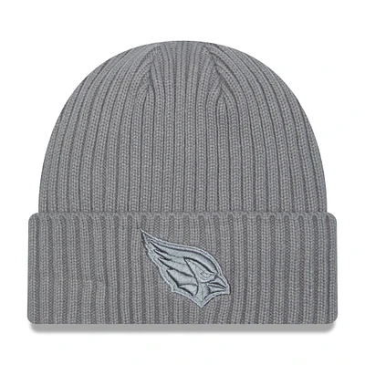 Bonnet en tricot à revers New Era pour hommes, gris, Arizona Cardinals Color Pack