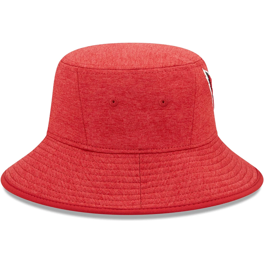 Men's New Era Heather Cardinal Arizona Cardinals Bucket Hat