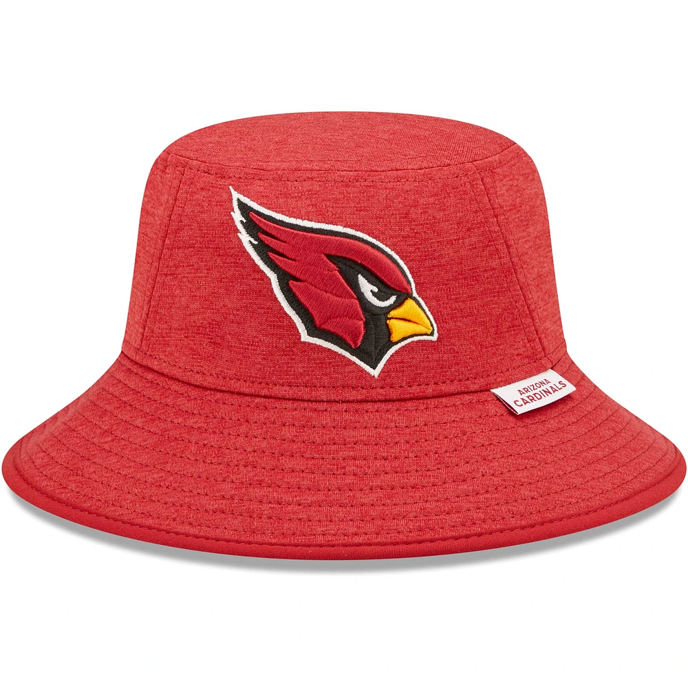 Men's New Era Heather Cardinal Arizona Cardinals Bucket Hat