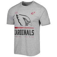 Men's New Era Heathered Gray Arizona Cardinals Combine Authentic Red Zone T-Shirt