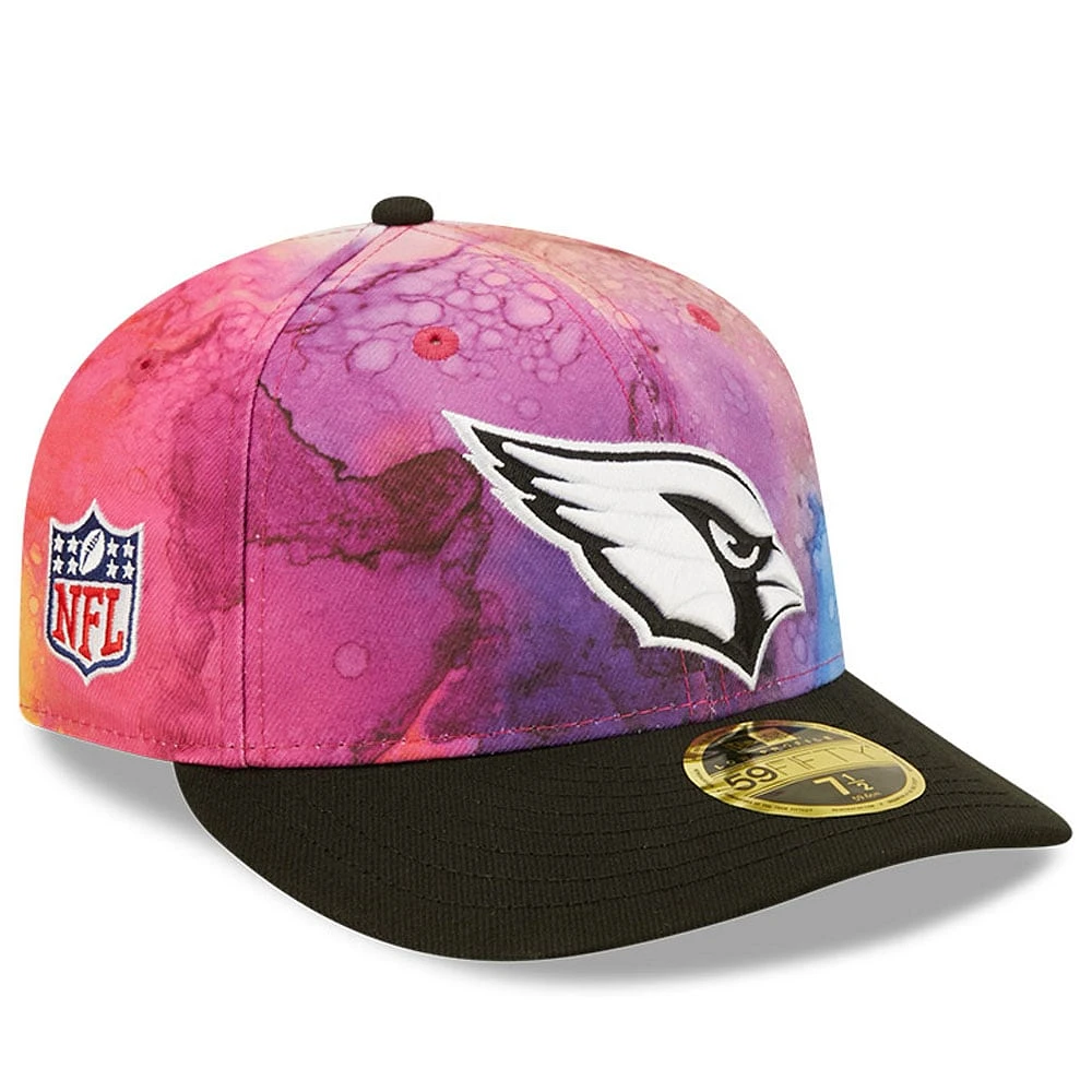 Casquette ajustée 59FIFTY à profil bas Arizona Cardinals 2022 NFL Crucial Catch New Era pour homme, rose/noir