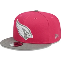 Men's New Era Pink/Gray Arizona Cardinals 2-Tone Color Pack 9FIFTY Snapback Hat