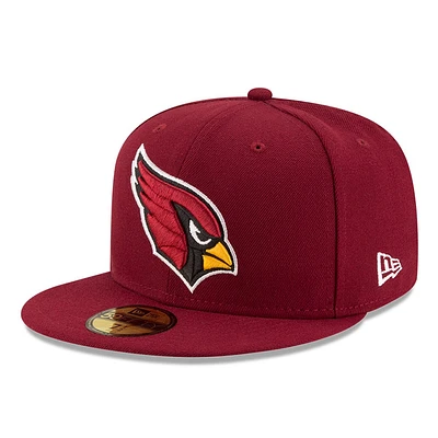 Casquette ajustée New Era Arizona Cardinals Omaha 59FIFTY rouge pour homme