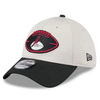 Men's New Era Stone/Black Arizona Cardinals 2024 Sideline Historic 39THIRTY Flex Hat