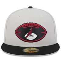 Men's New Era Stone/Black Arizona Cardinals 2024 Sideline Historic 59FIFTY Fitted Hat