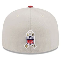 Casquette ajustée 59FIFTY New Era Stone/Cardinal Arizona Cardinals 2023 Salute To Service pour hommes