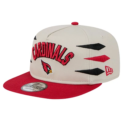 Casquette de golf athlétique à visière plate Stone/Cardinal New Era pour homme des Cardinals de l'Arizona