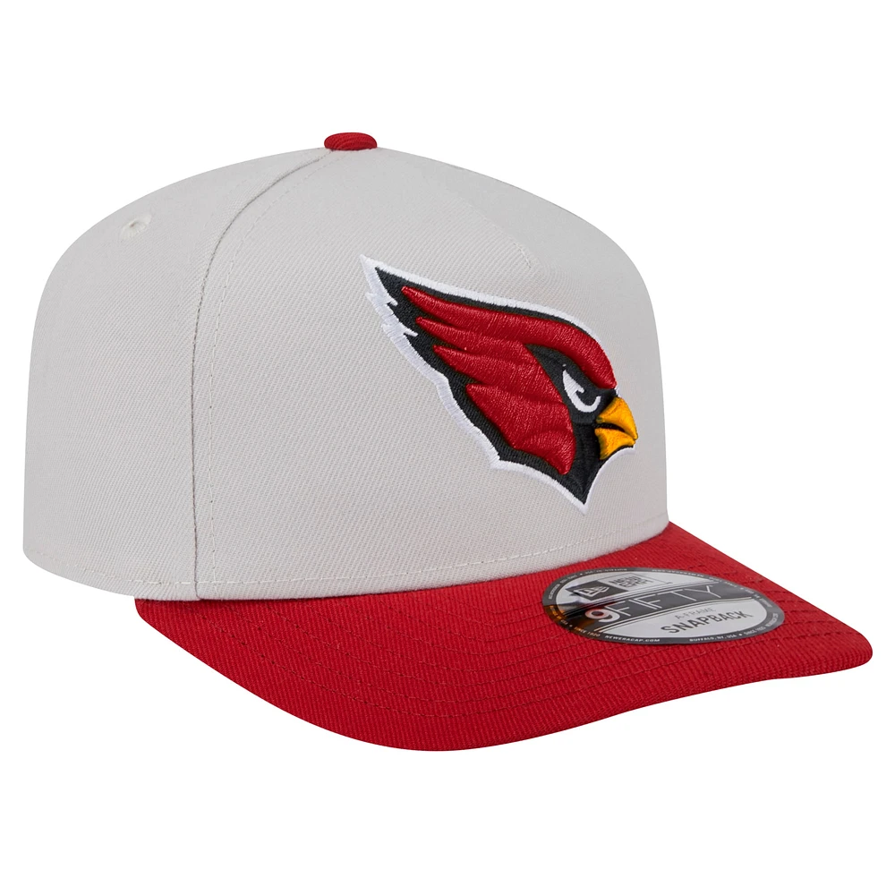 Men's New Era Stone Arizona Cardinals Decent 9FIFTY A-Frame Snapback Hat