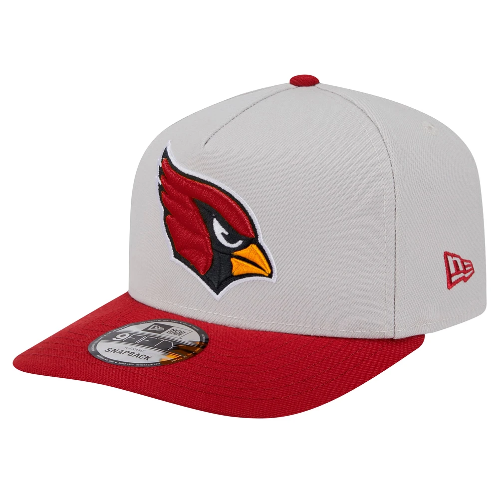 Men's New Era Stone Arizona Cardinals Decent 9FIFTY A-Frame Snapback Hat