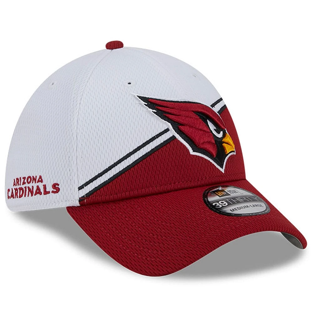 Casquette Flex Line 39THIRTY Sideline 2023 pour homme New Era, blanc/Cardinal Arizona Cardinals