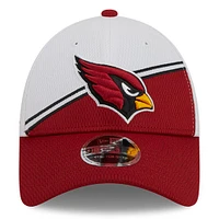 Men's New Era  White/Cardinal Arizona Cardinals 2023 Sideline 9FORTY Adjustable Hat