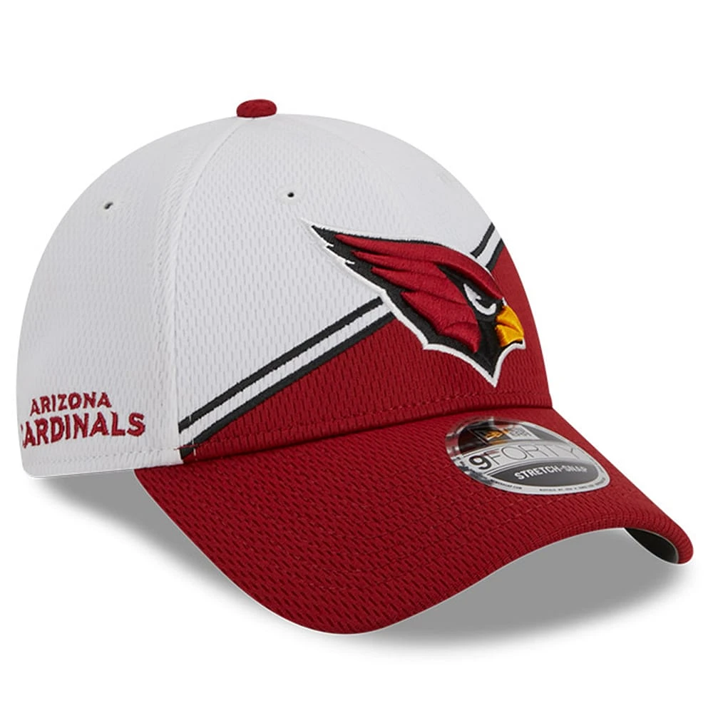 Men's New Era  White/Cardinal Arizona Cardinals 2023 Sideline 9FORTY Adjustable Hat