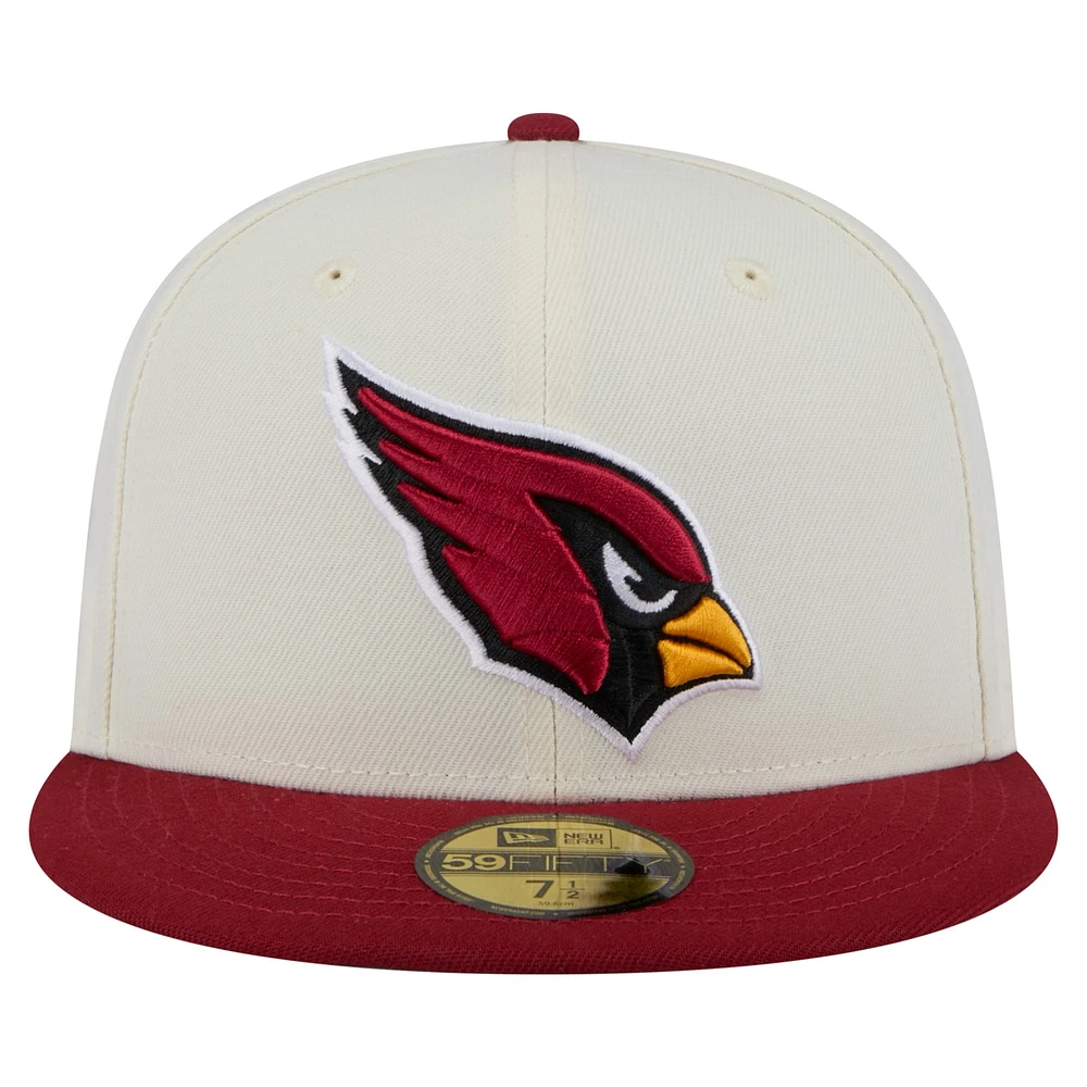 Men's New Era  White/Cardinal Arizona Cardinals Main 59FIFTY Fitted Hat