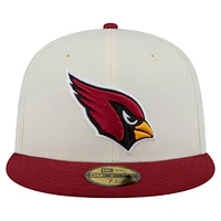 Men's New Era  White/Cardinal Arizona Cardinals Main 59FIFTY Fitted Hat