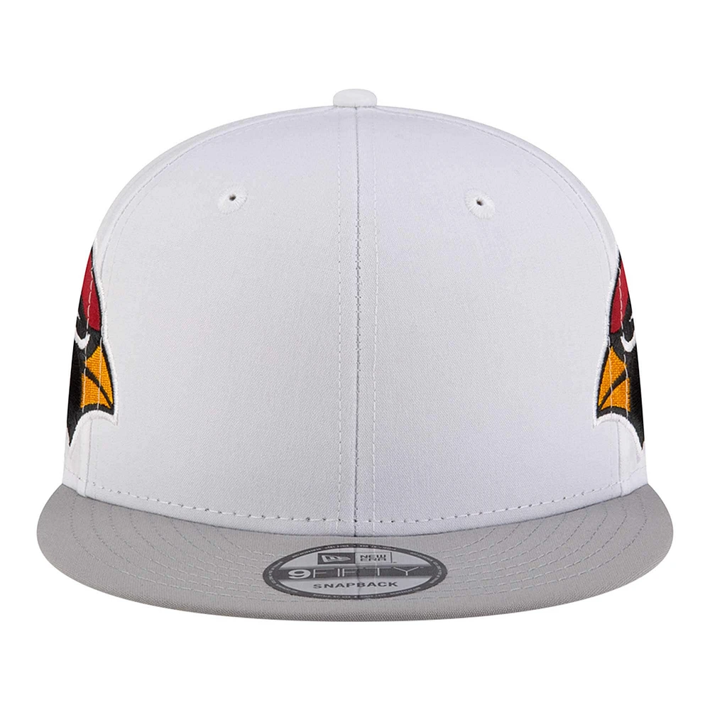 Men's New Era White Arizona Cardinals  Helmet 9FIFTY Snapback Hat