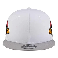 Men's New Era White Arizona Cardinals  Helmet 9FIFTY Snapback Hat