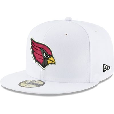 Men's New Era White Arizona Cardinals Omaha 59FIFTY Fitted Hat