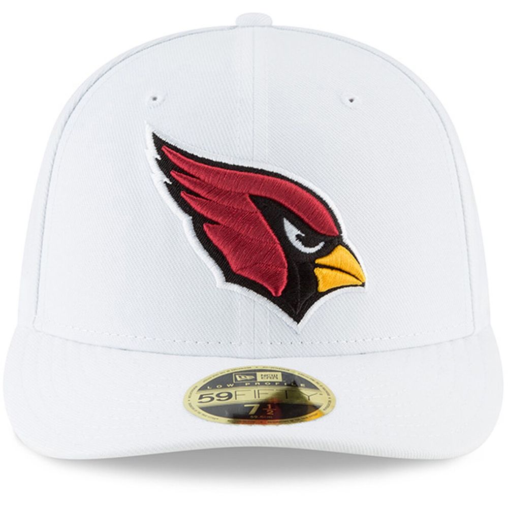 Men's New Era White Arizona Cardinals Omaha Low Profile 59FIFTY Fitted Hat