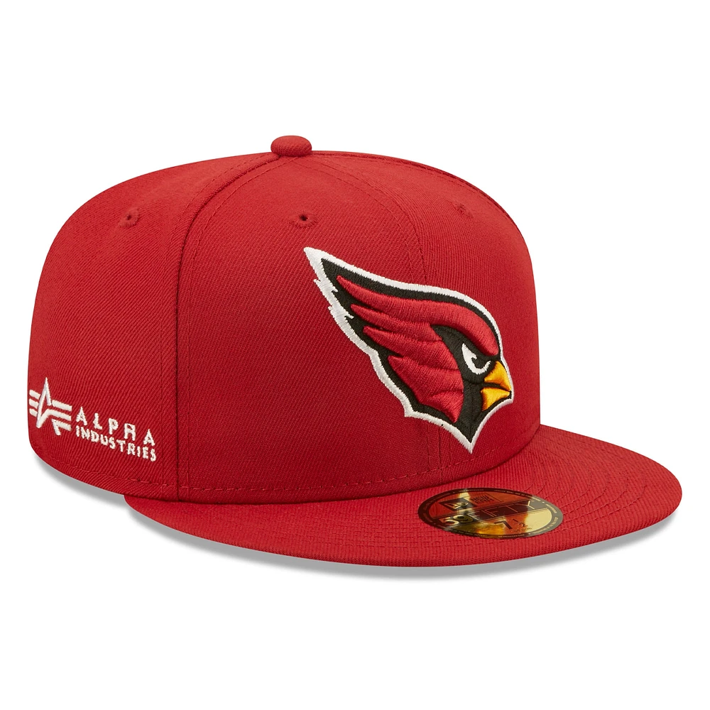 Casquette ajustée Alpha 59FIFTY Cardinal Arizona Cardinals New Era x Industries pour homme