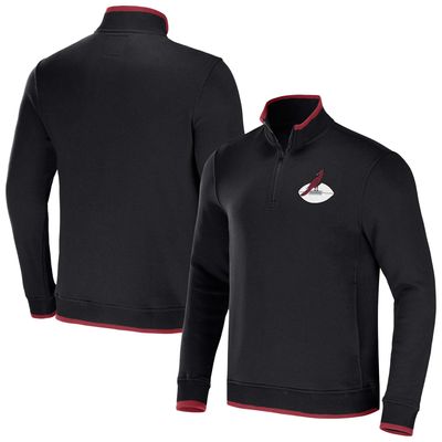 Men's NFL x Darius Rucker Collection by Fanatics Black Arizona Cardinals Logo Quarter-Zip Top