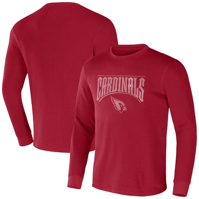 T-shirt thermique à manches longues pour homme NFL x Darius Rucker Collection by Fanatics Cardinal Arizona Cardinals