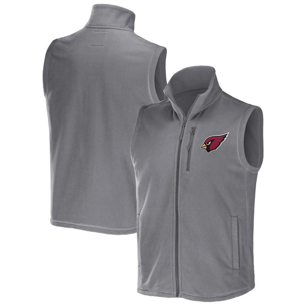 Collection NFL x Darius Rucker pour hommes par Fanatics Gilet en polaire gris à fermeture éclair des Cardinals de l'Arizona